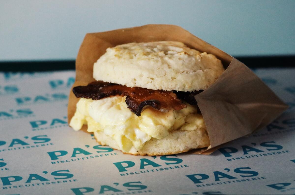 The bacon, egg and cheese biscuit from Pa's Biscuitisserie.