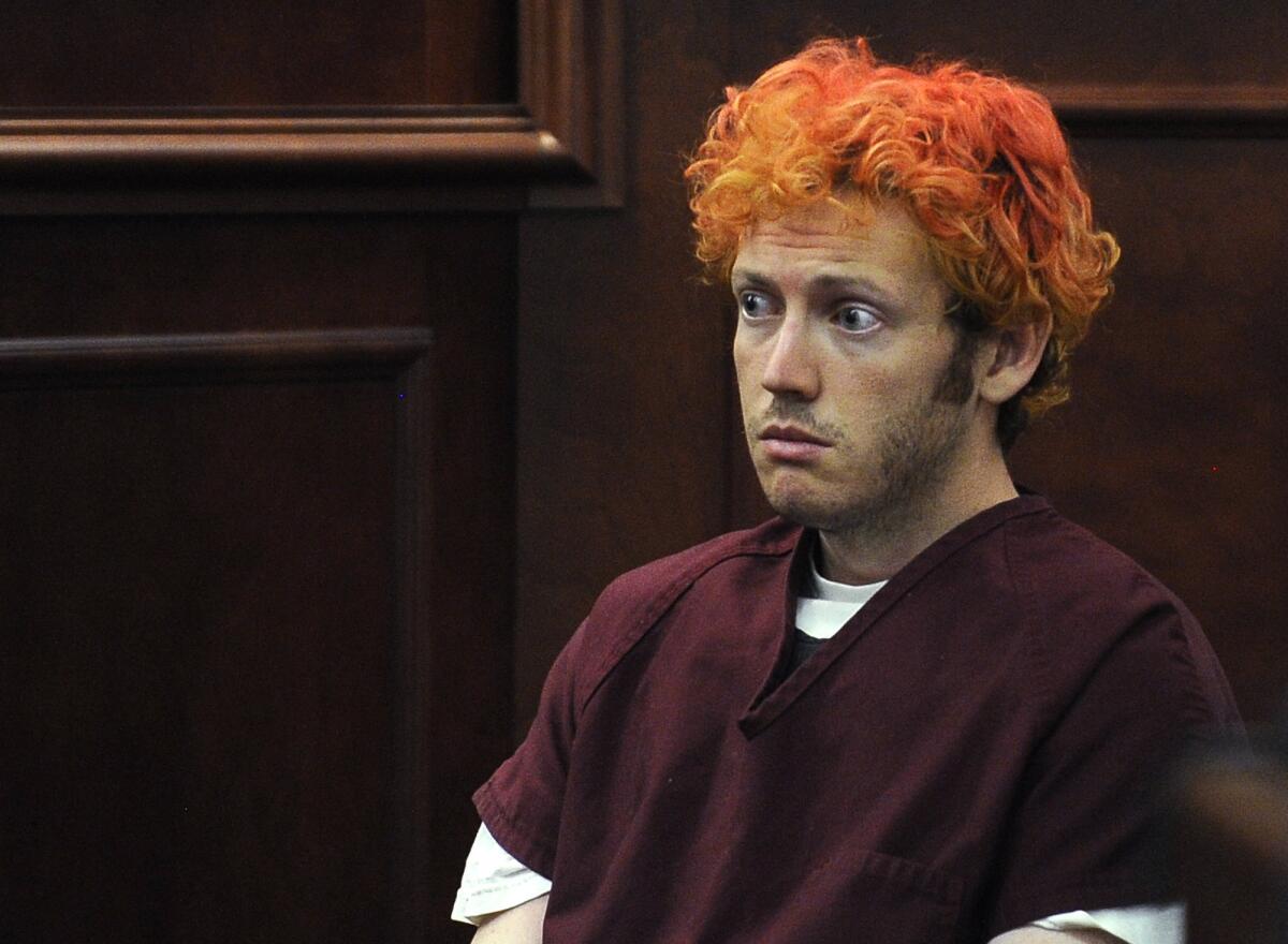James Holmes appears in Arapahoe County District Court in Centennial, Colo., on July 23, 2012.