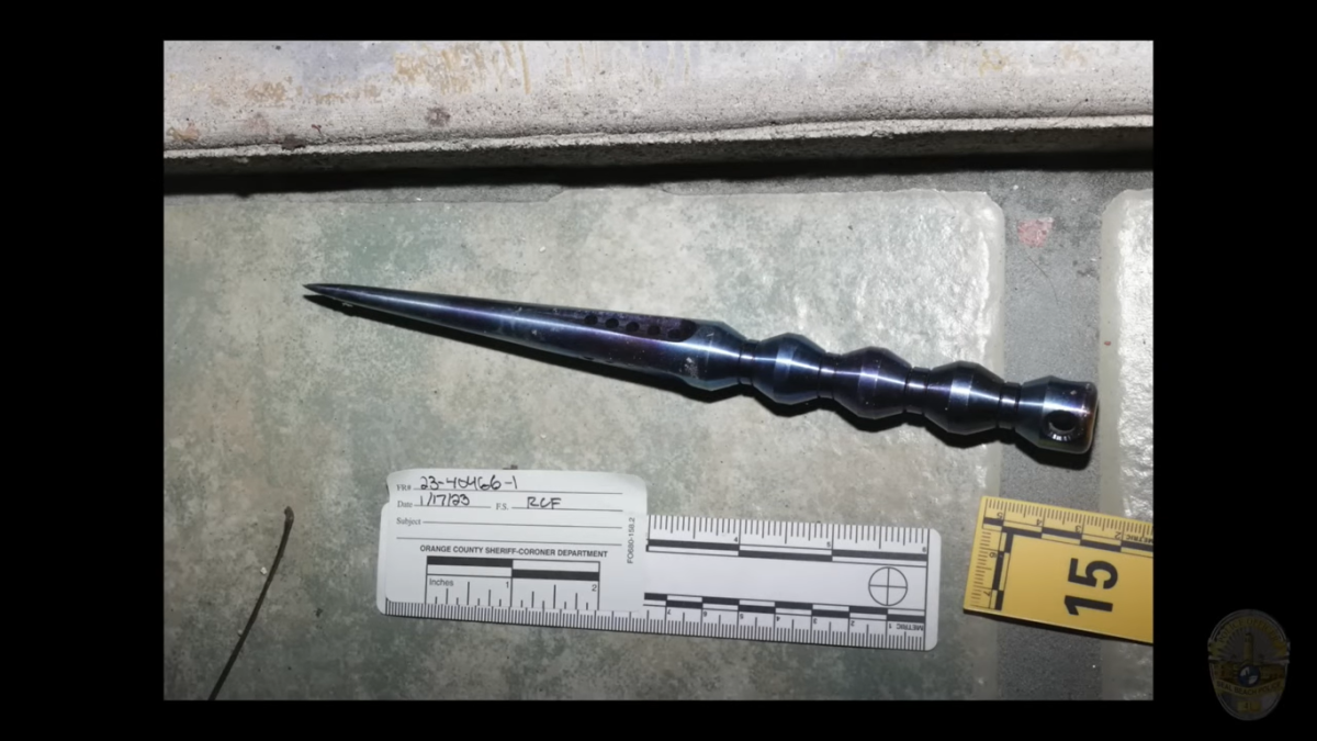 Seal Beach police officers recovered a metal weapon from a man fatally shot during a police shooting on Jan. 16, 2023.