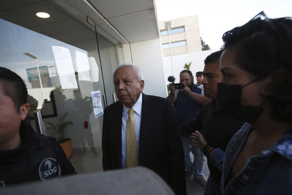 A man arrives at court in Ciudad Juárez, Mexico.