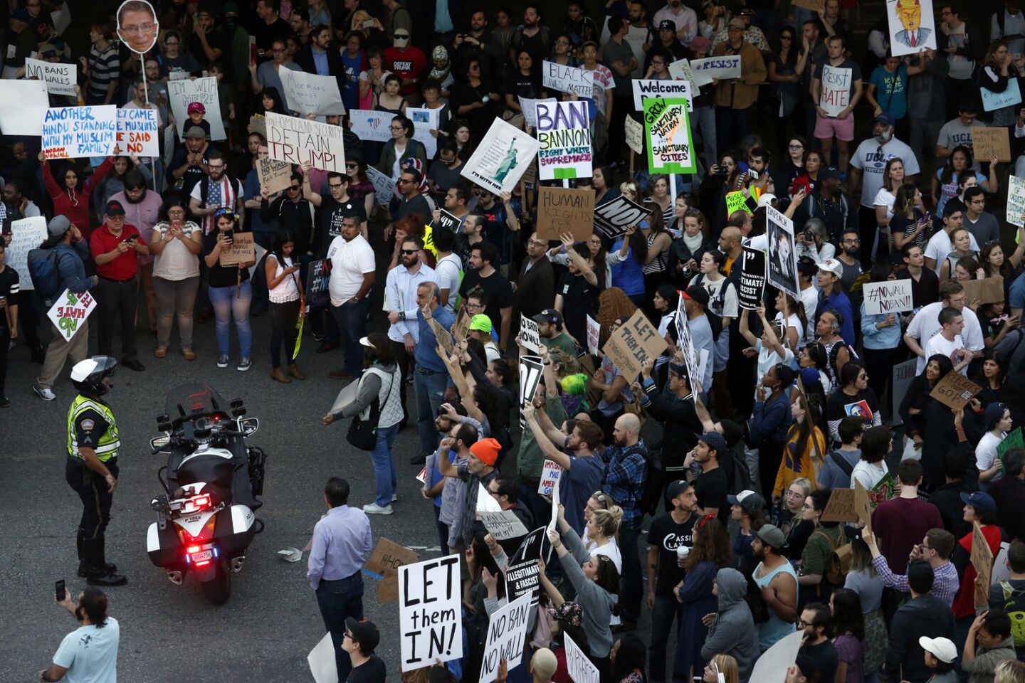 Protesters block LAX traffic, face off with police as they rally