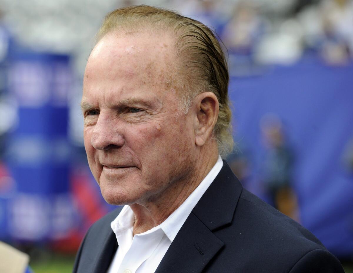 Frank Gifford at an NFL game in 2013.