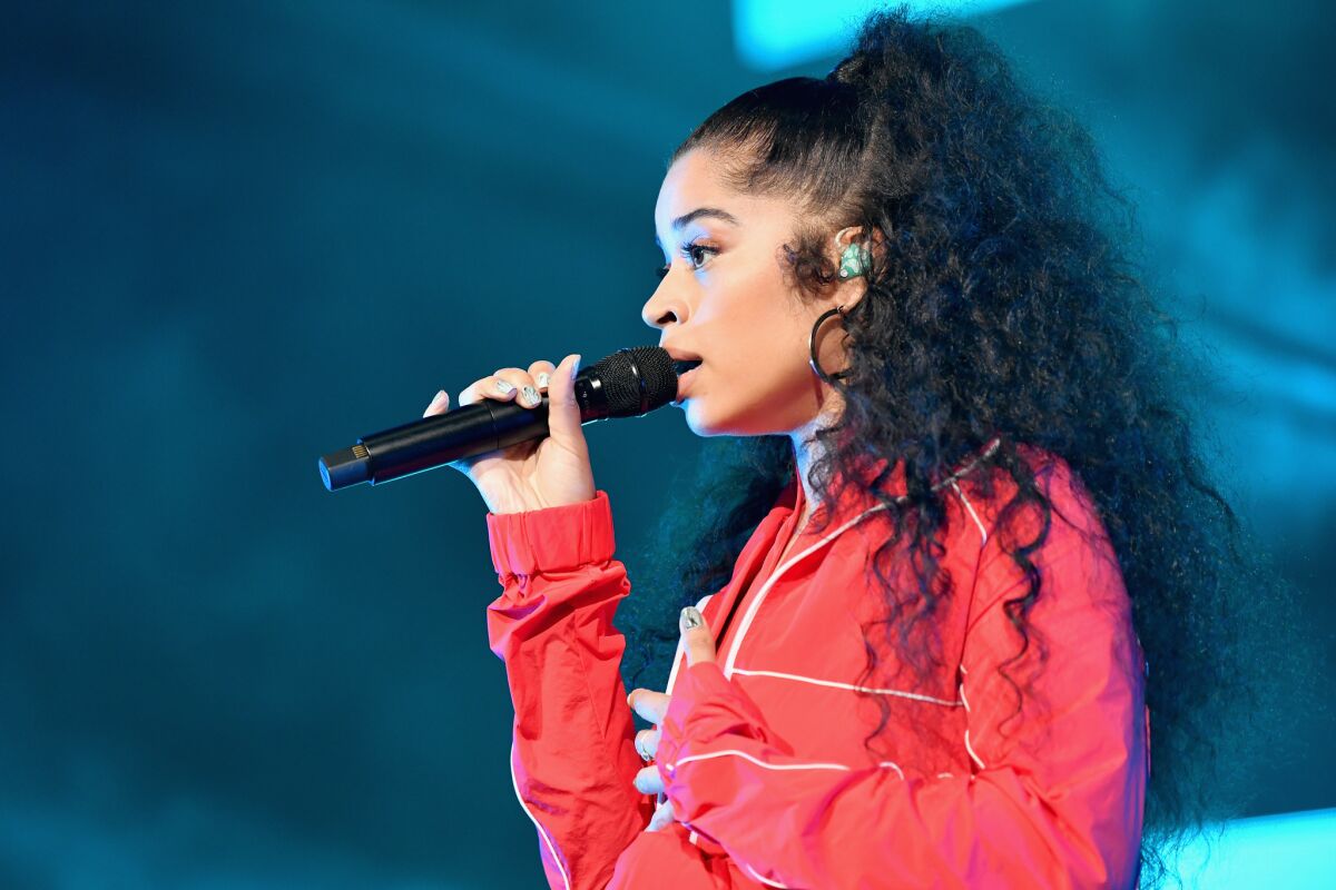 Ella Mai performs at the BET Experience at L.A.'s Staples Center on Friday.