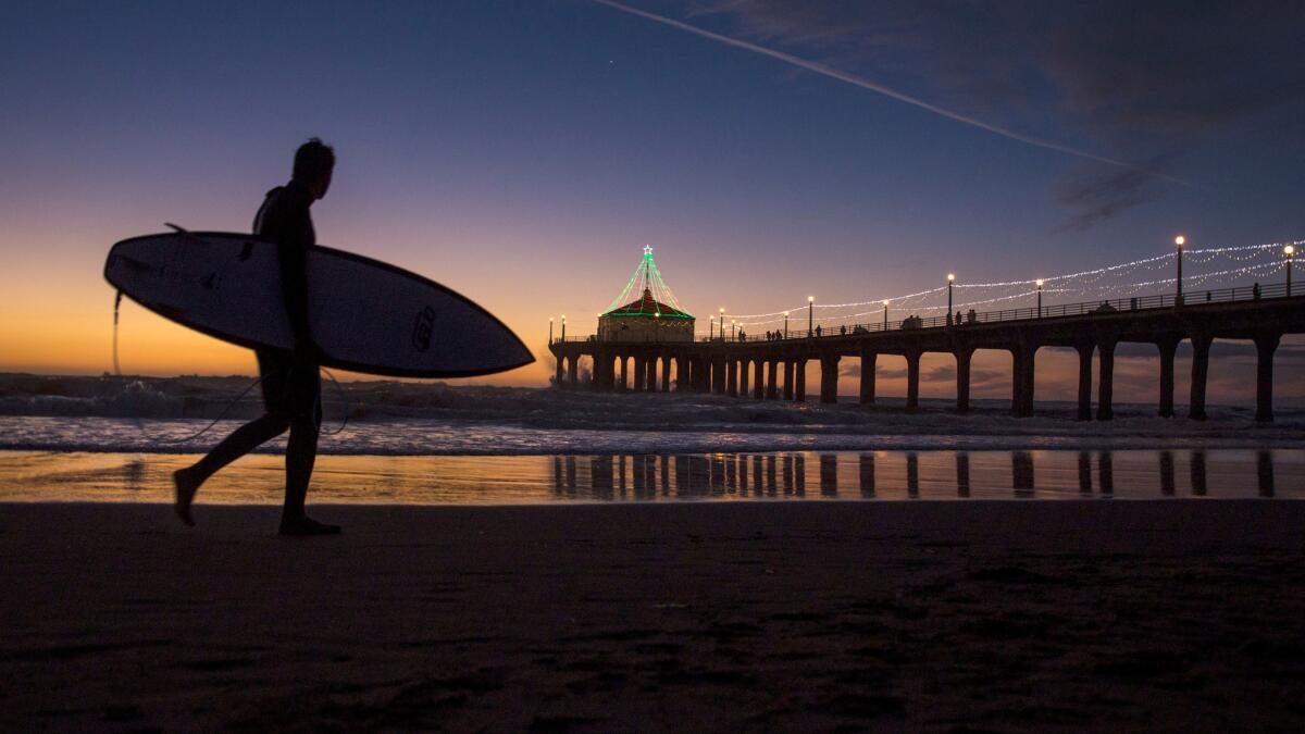 Manhattan Beach at sunset. The length of the day is a powerful force in life, affecting income, health and sexuality, experts say.