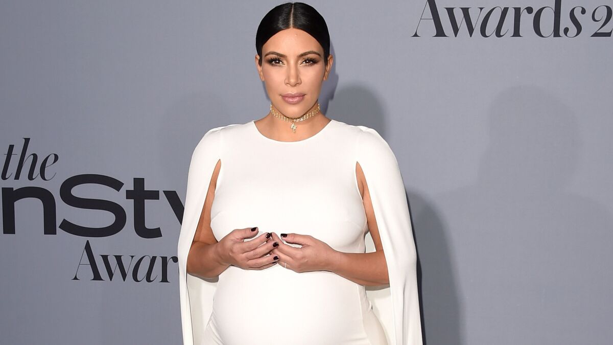 Kim Kardashian attends the InStyle Awards at Getty Center on Oct. 26, 2015 in Los Angeles.