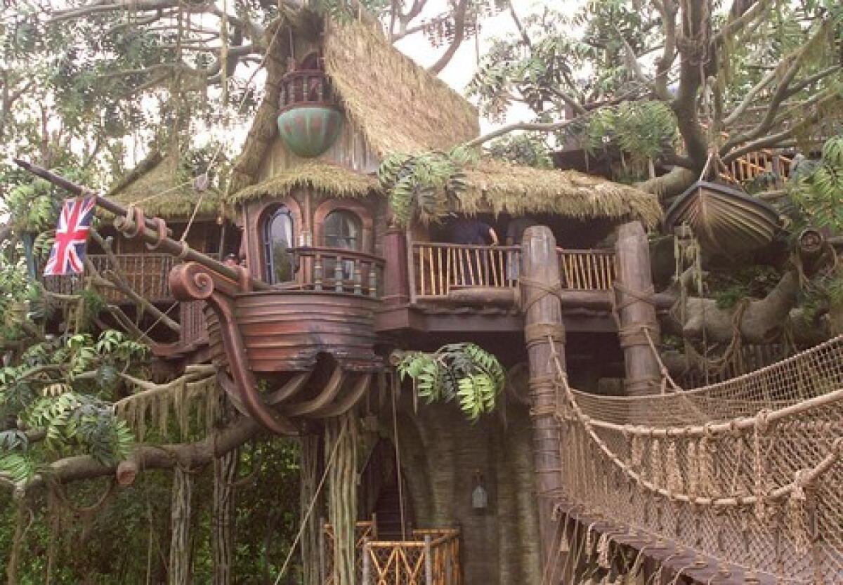 Tarzan's Treehouse at Disneyland was closed Sunday evening after a wooden slat on the attraction's bridge broke.