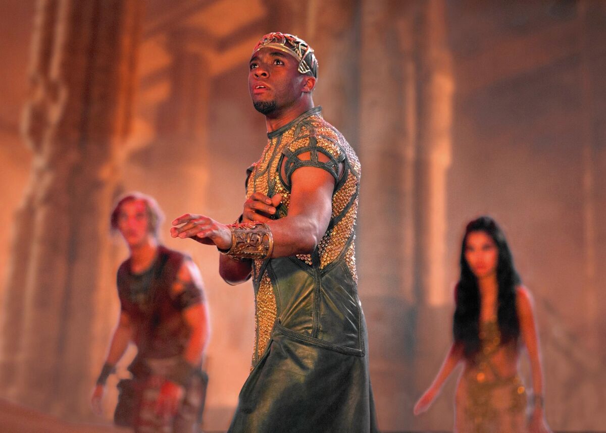 Chadwick Boseman in “Gods of Egypt,” a special-effects-driven movie that cost $140 million to make.
