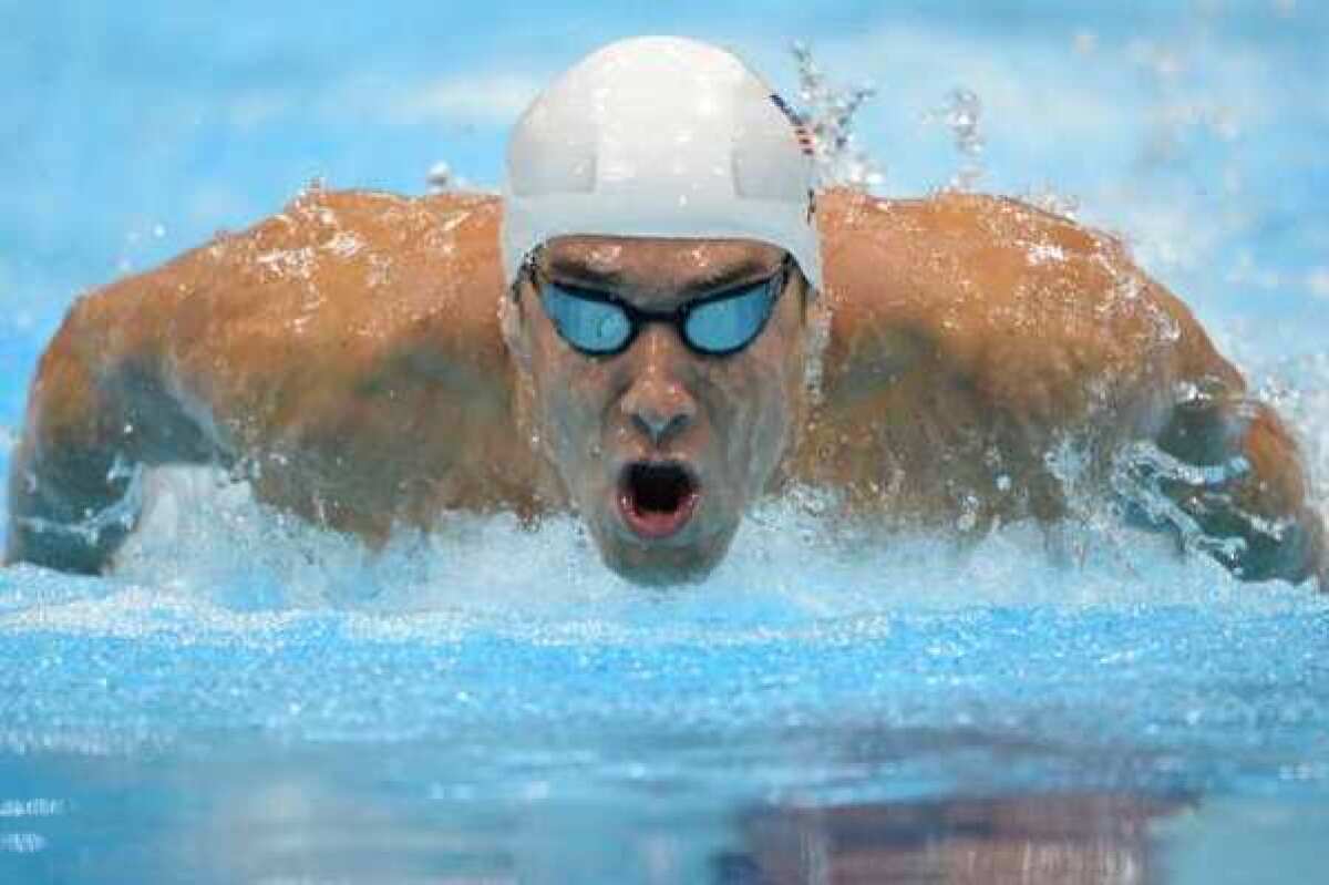 Michael Phelps competes in the 400-meter individual medley.