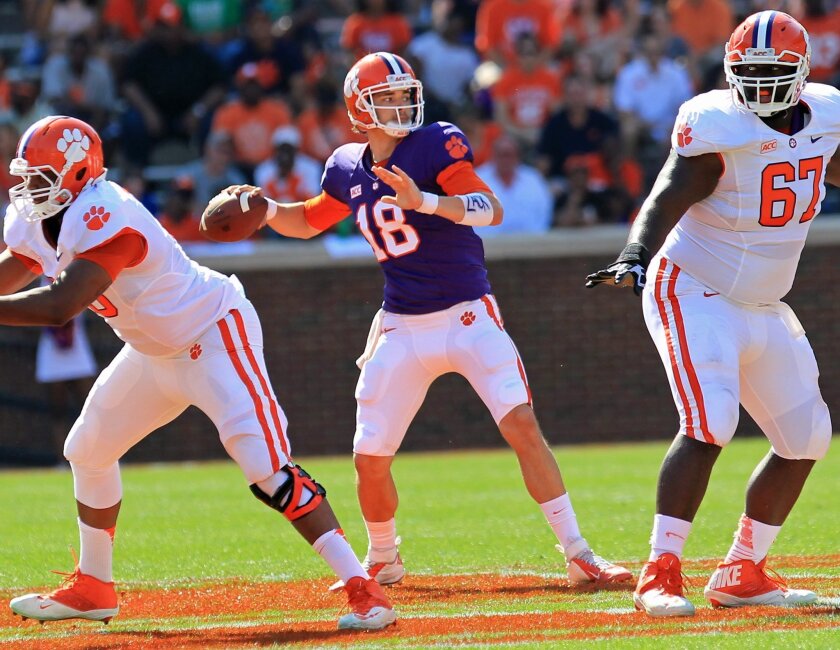 Dabo Qb Stoudt Clemsons Starter The San Diego Union Tribune