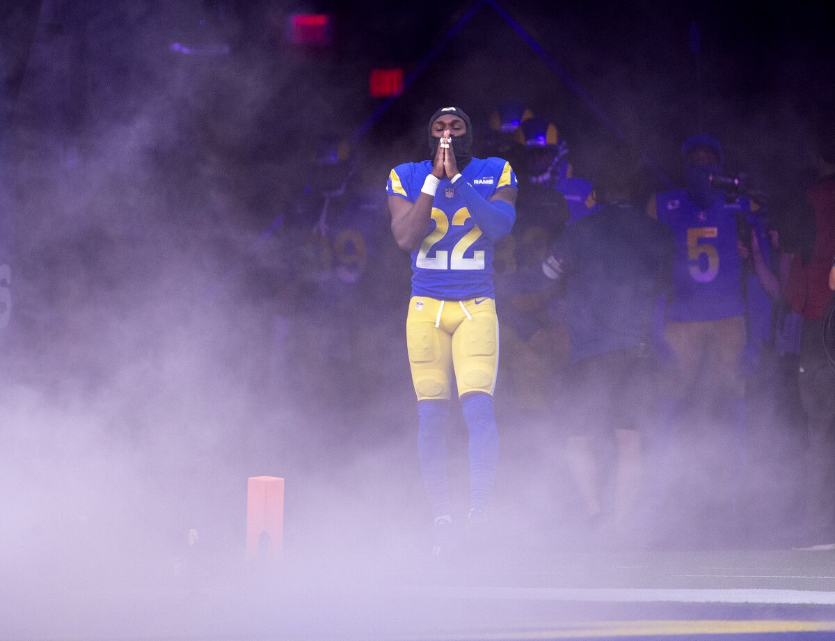 David Long takes the field.