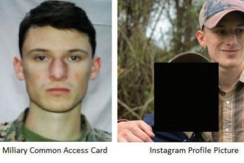 Authorities say Micah Coomer's military ID card, Instagram profile photo matched images of him breaching U.S. Capitol