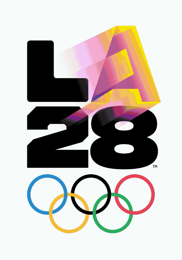 Los Angeles 2028 Olympics logos.