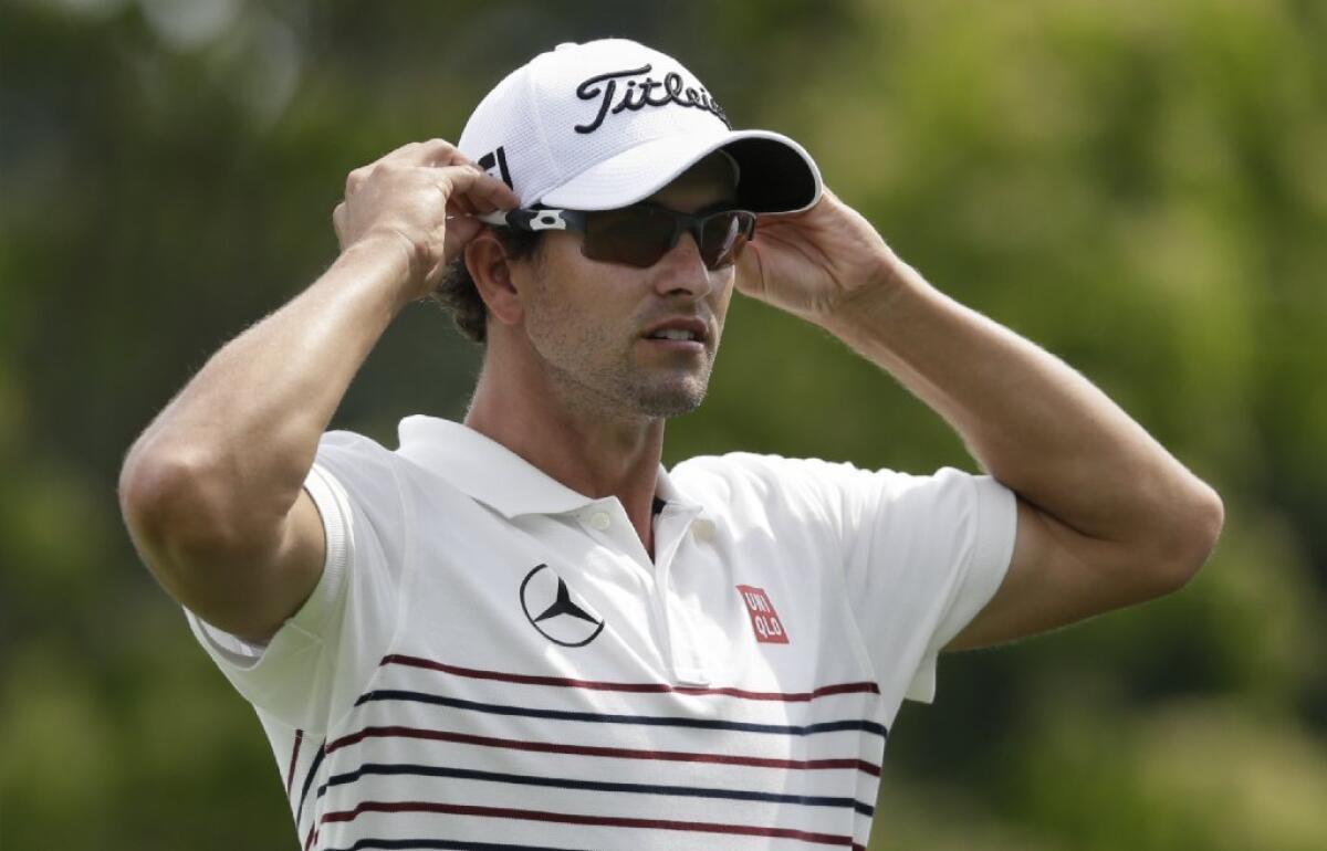 Adam Scott is atop the leaderboard.