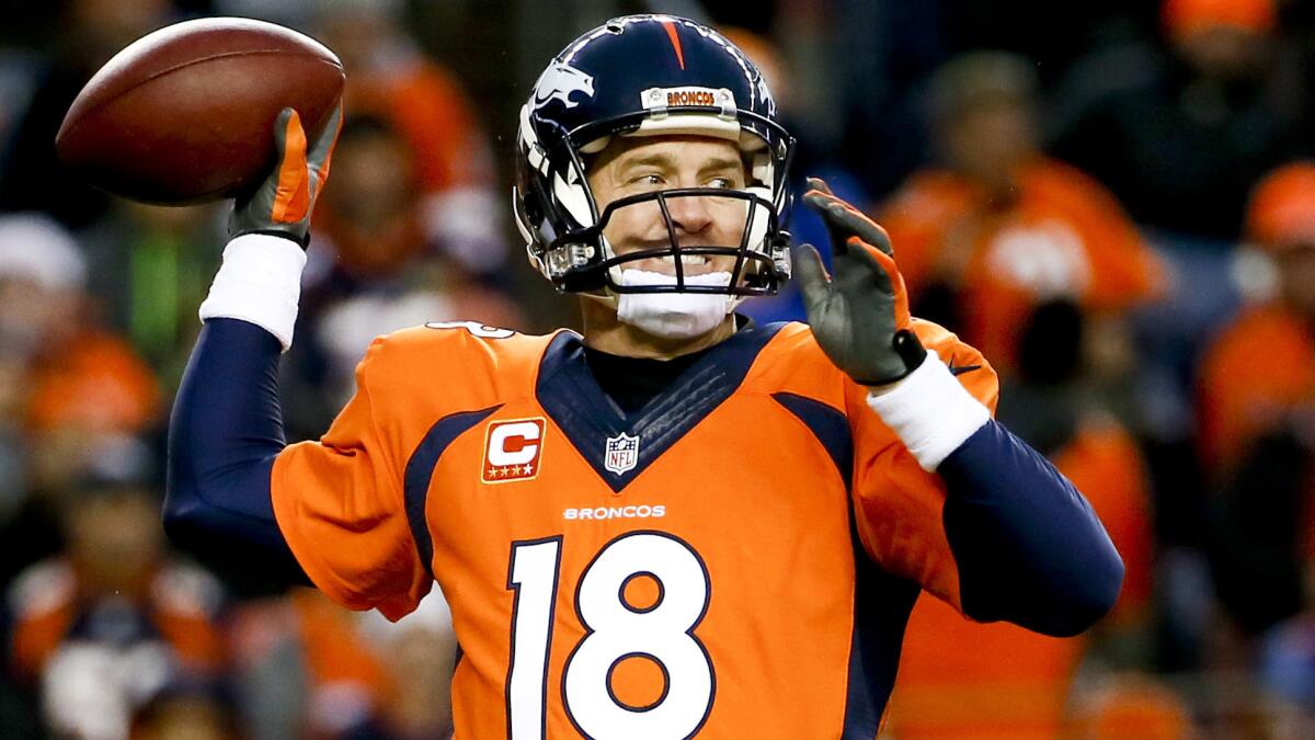 Broncos' Peyton Manning reportedly preparing to play next season - Los  Angeles Times
