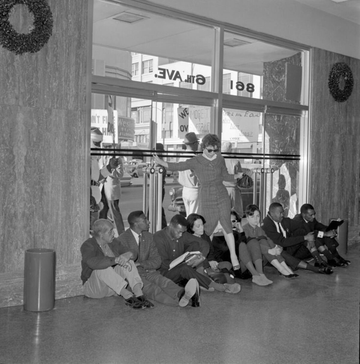 A sit-in at SDG&E’s downtown San Diego location in 1963.
