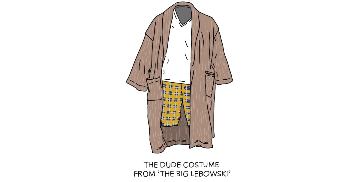 Illustration of the Dude costume from "The Big Lebowski"