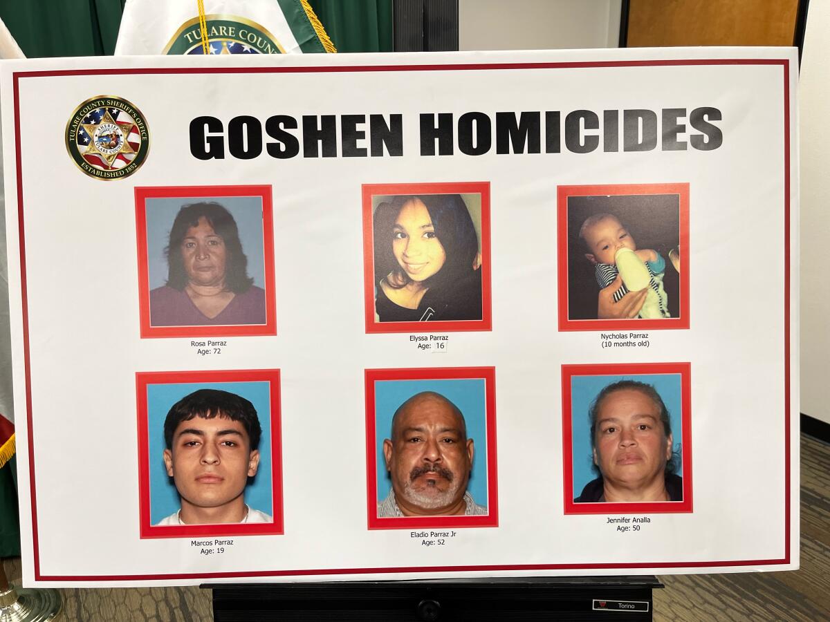 Victims of the Goshen mass shooting on Jan. 16, 2023.