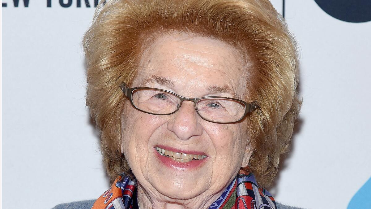 Dr. Ruth Westheimer makes an appearance in New York last month.