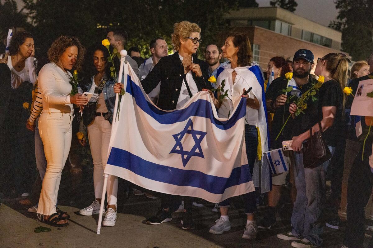 A pro-Israel rally at UCLA.