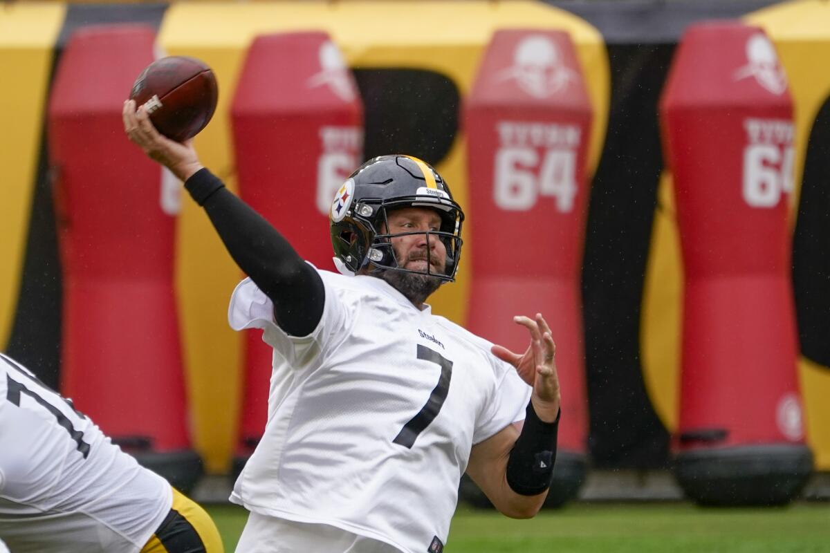 Roethlisberger gets first chance to run new Steelers offense - The San  Diego Union-Tribune