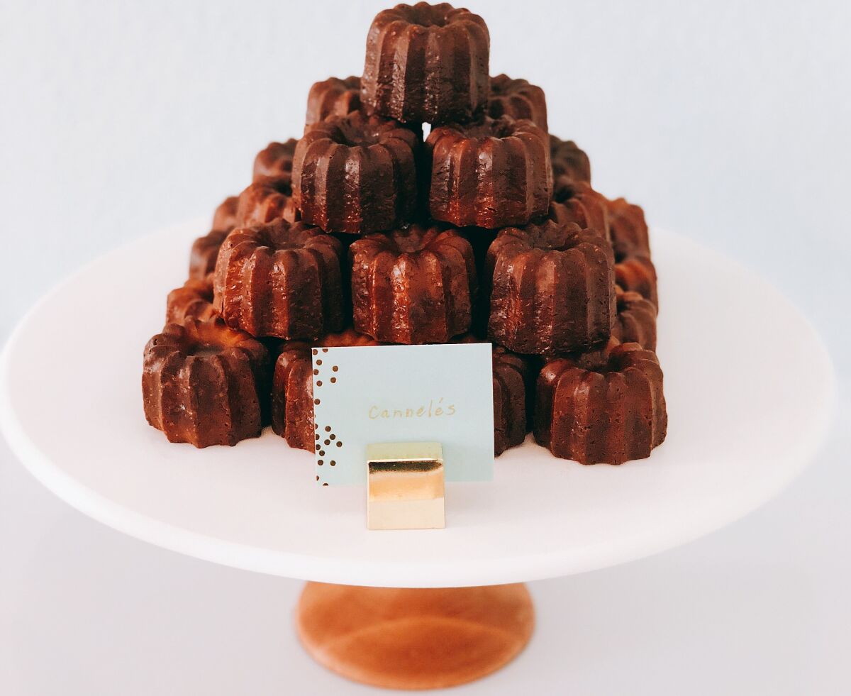 Pâtisserie Mélanie’s adorable, Instagram-worthy, and utterly delicious, cannelés Bordelais cakes.