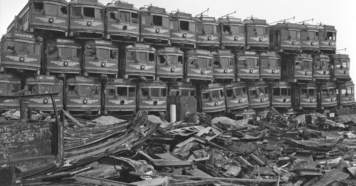 Tracking the slow decline of the Pacific Electric Railway Red Cars