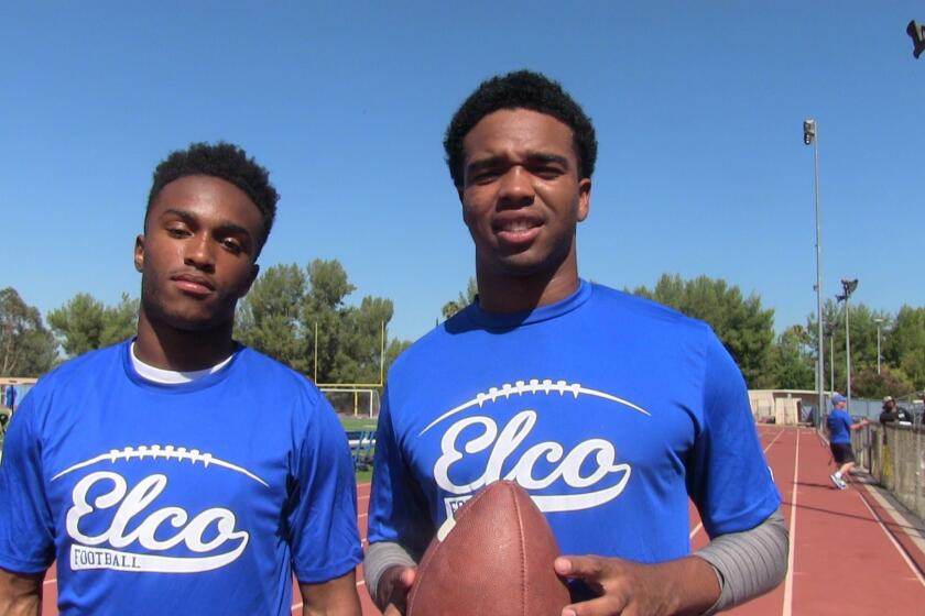 Running back Ladell Atkins (left) and quarterback Wes Crocket will be a potent duo for El Camino Real this fall.