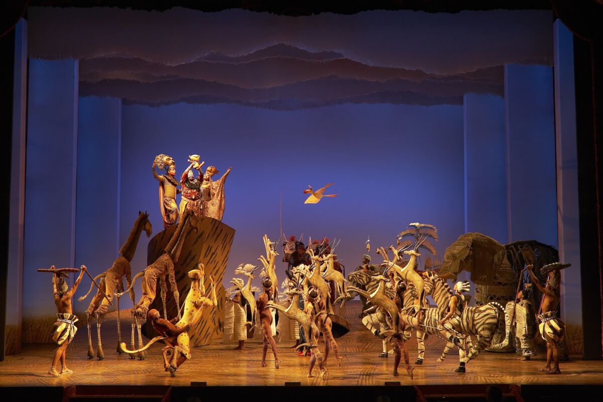 "The Circle of Life" scene in the North American touring production of "The Lion King."