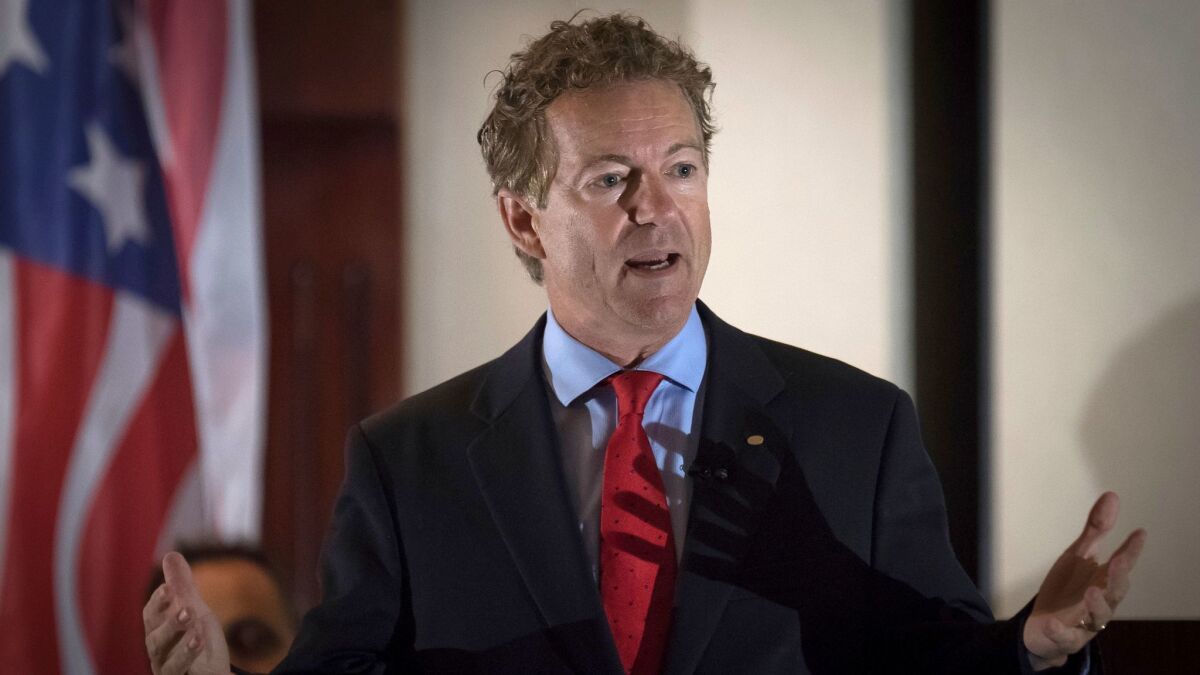 A man has been arrested and charged with assaulting and injuring Republican Sen. Rand Paul. Kentucky State Police say Paul suffered a minor injury.
