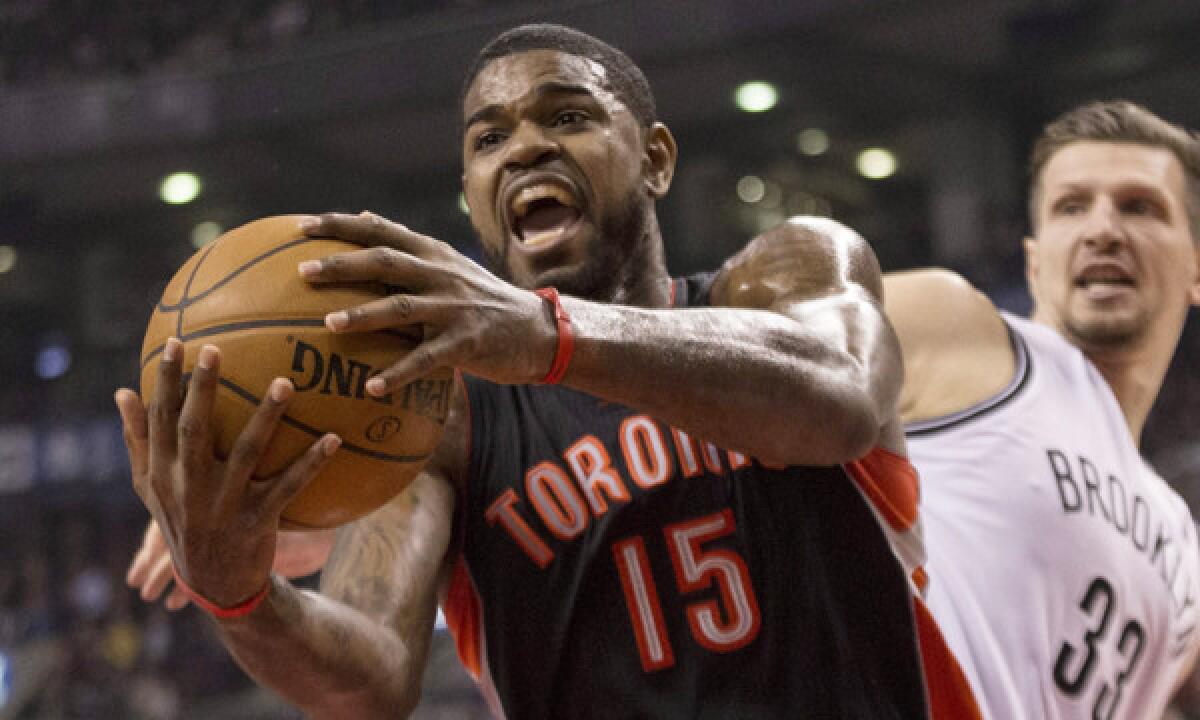 Toronto's Amir Johnson scored 32 points against the Lakers in the Raptors' 106-94 win on Dec. 8.