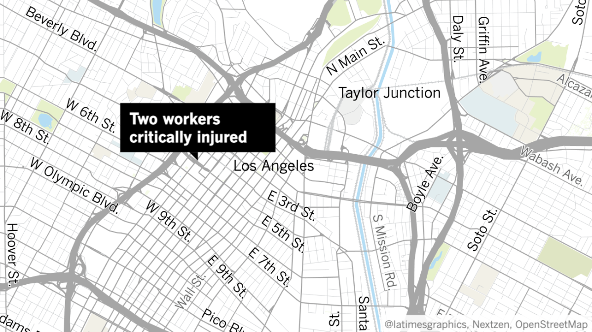 Two workers critically injured