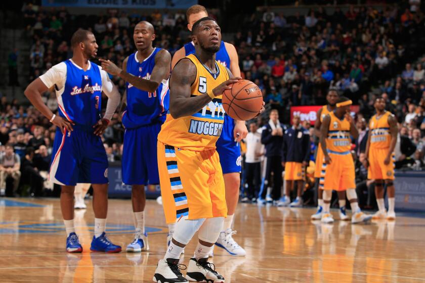 Nuggets guard Nate Robinson was traded to Boston for Jameer Nelson on Tuesday.