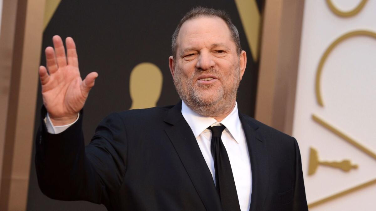 Movie producer Harvey Weinstein was fired from the Weinstein Co. on Oct. 8.