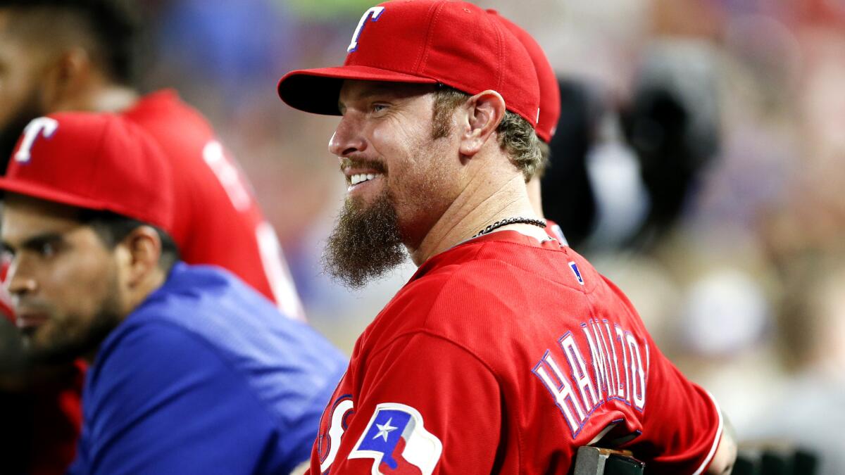 If nothing else, Rangers outfielder Josh Hamilton has a healthy beard.