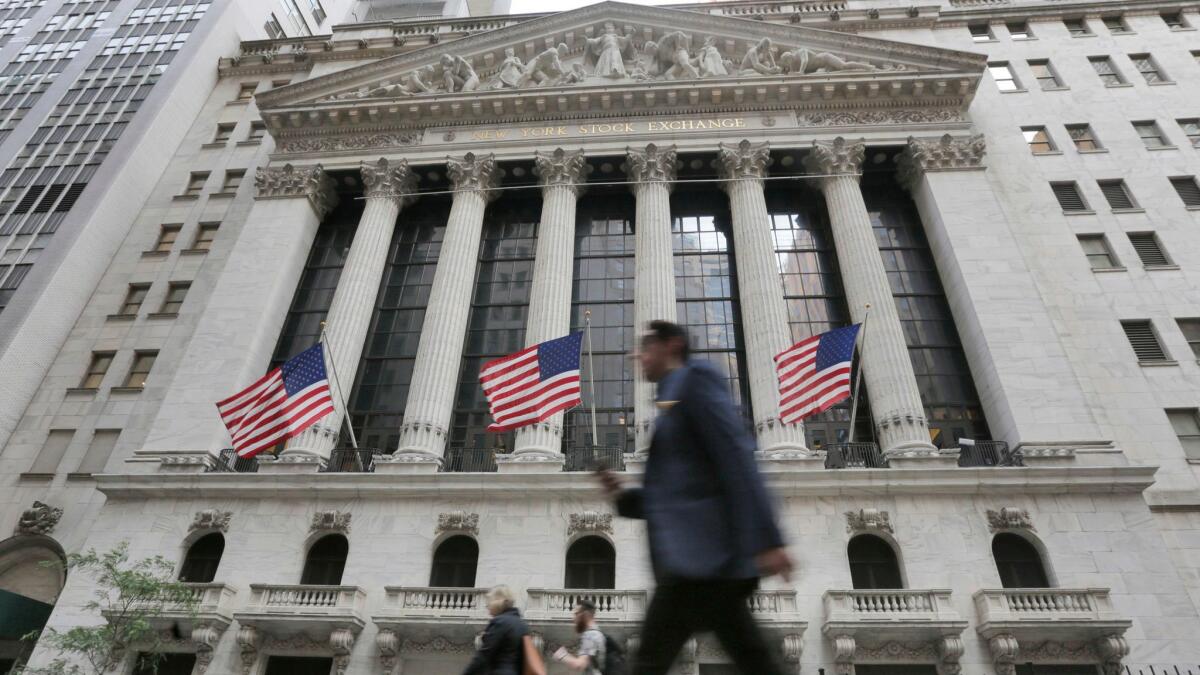 The Standard & Poor's 500 index ended April up a modest 0.3%. It slid 2.7% in March and sank 3.9% in February. Above, the New York Stock Exchange.