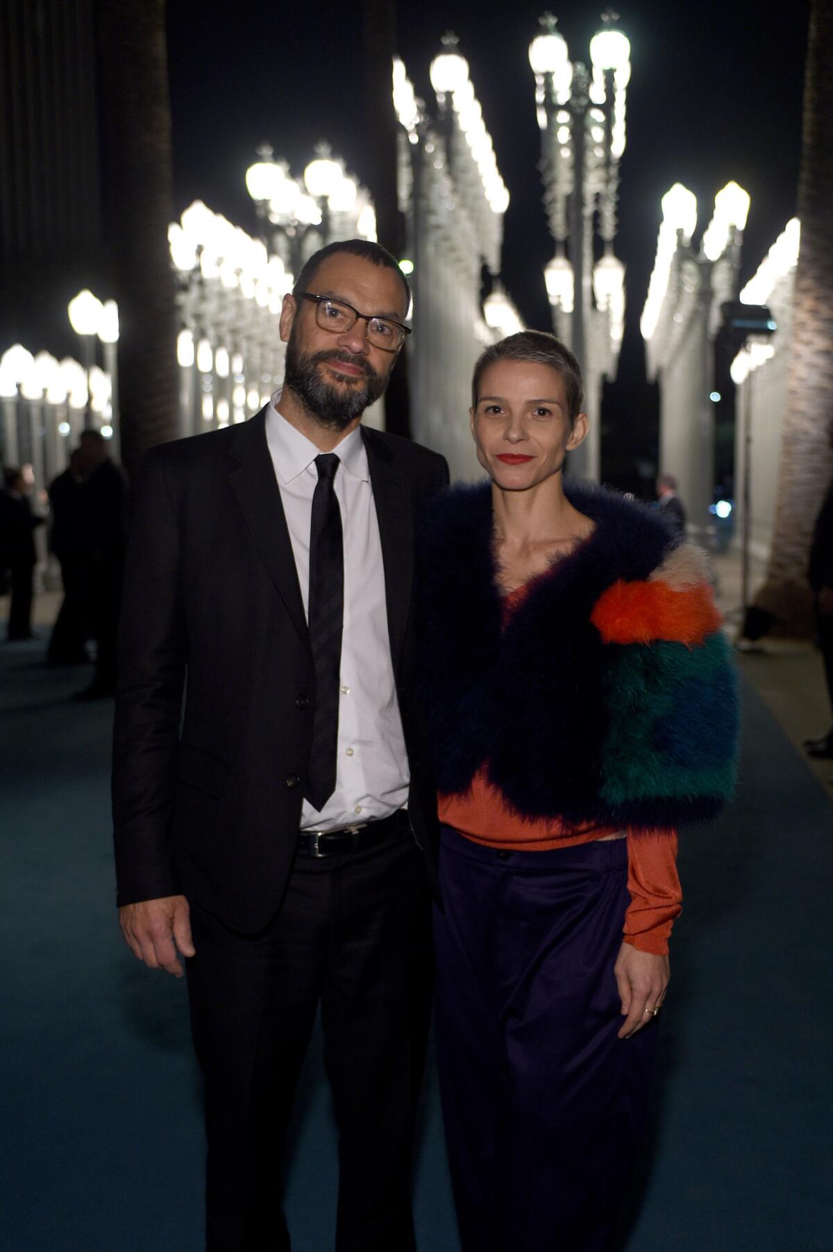 Artists Sam Durant and Ana Prvacki at LACMA 2015 Art+Film Gala honoring James Turrell and Alejandro G I?árritu, (Stefanie Keenan / Getty Images)