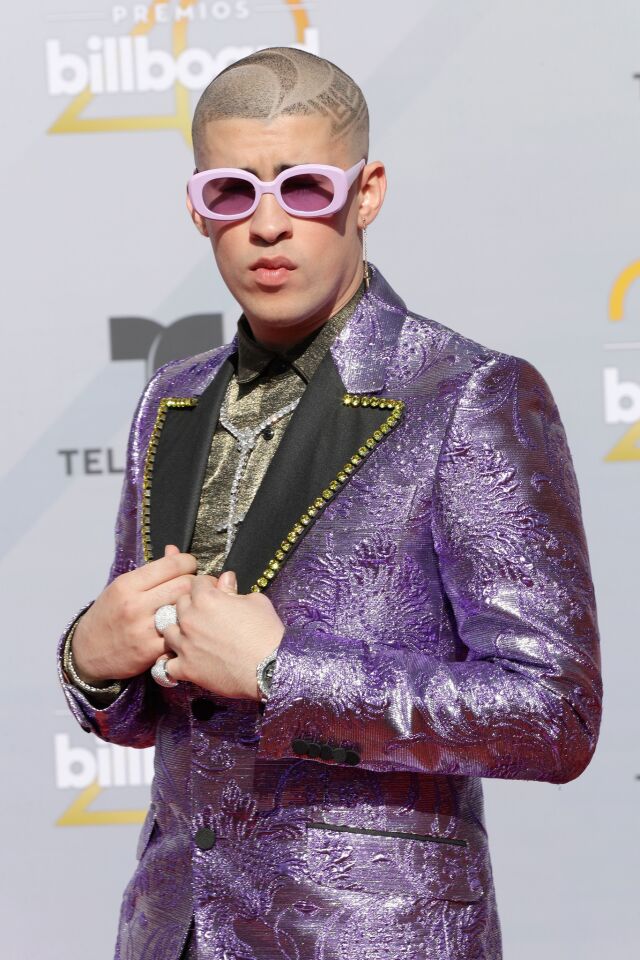 LAS VEGAS, NV - APRIL 26: Bad Bunny attends the 2018 Billboard Latin Music Awards at the Mandalay Bay Events Center on April 26, 2018 in Las Vegas, Nevada. (Photo by Isaac Brekken/Getty Images) ** OUTS - ELSENT, FPG, CM - OUTS * NM, PH, VA if sourced by CT, LA or MoD **