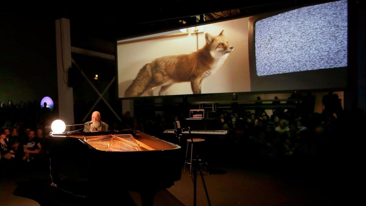 The 81-year-old minimalist pioneer Terry Riley plays at MOCA before works by Doug Aitken.