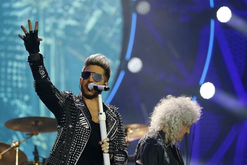 Rock band Queen, with latter-day lead singer Adam Lambert, left, and original guitarist Brian May, have criticized the GOP for unauthorized use of the group's hit song "We Are the Champions" at the Republican National Convention this week.