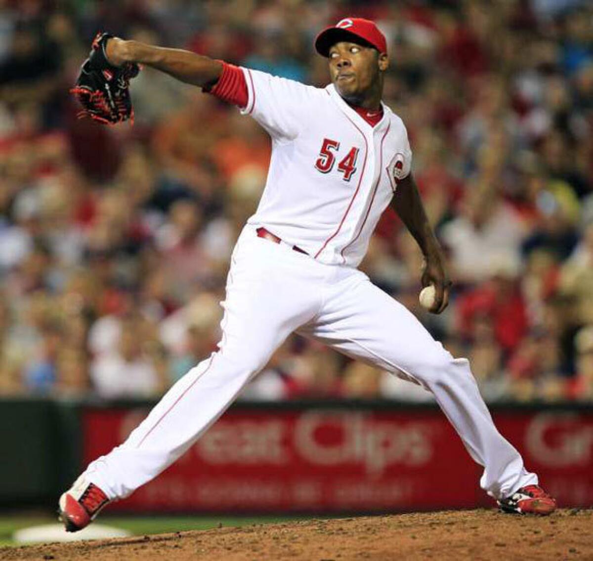 Aroldis Chapman with the Reds this season.