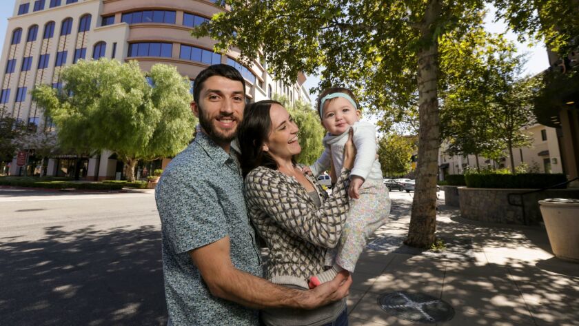 Suburban Jungle, a New York-based company that expanded to Los Angeles this year, are providing relocation services to North Hollywood couple George and Audrey Amirian, and their 8-months-old daughter Adalyn.