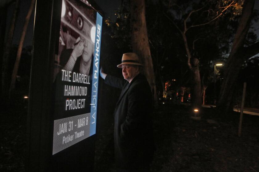 Darrell Hammond at the La Jolla Playhouse, where the comedian and former "Saturday Night Live" cast member will star in a one-man show titled "The Darrell Hammond Project."