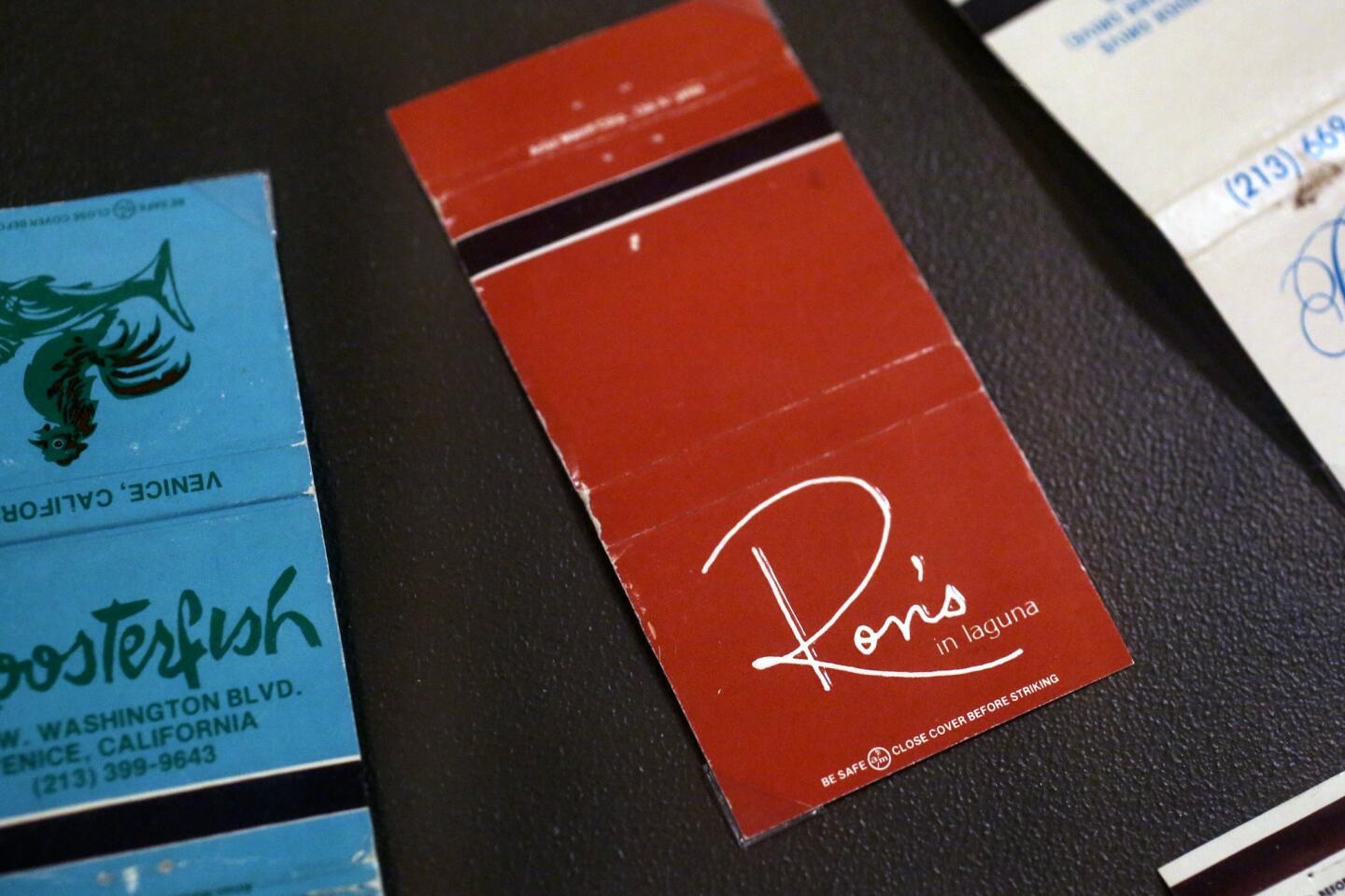 A collection of vintage gay bar matchbooks are on display at the Los Angeles Public Library.
