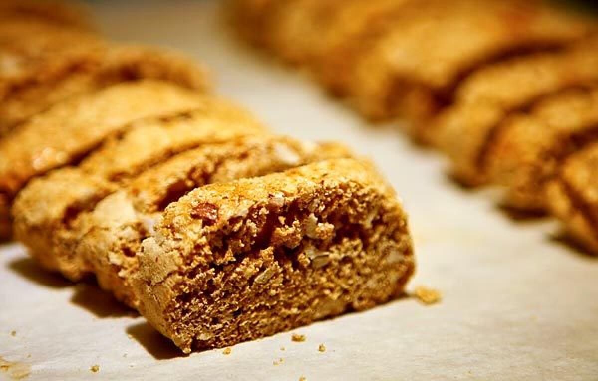 Hazelnuts provide moisture and flavor in Cantucci  Biscotti di Prato.