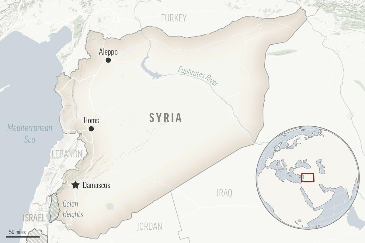 Locator map of Syria