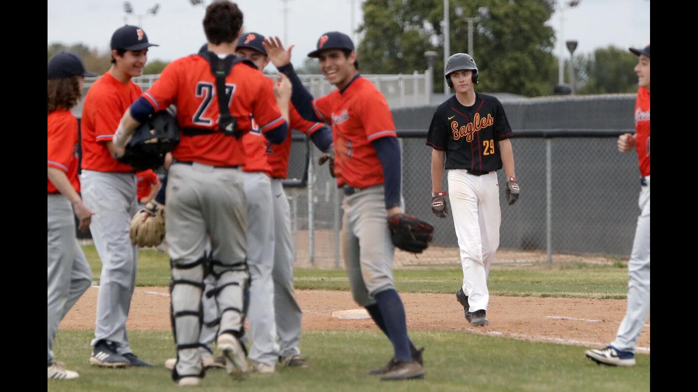 Jake Alai (29) looks on after Estancia High lost 2-0 to Pasadena Poly in the quarterfinals of the CIF Southern Section Division 5 playoffs at home on Friday.