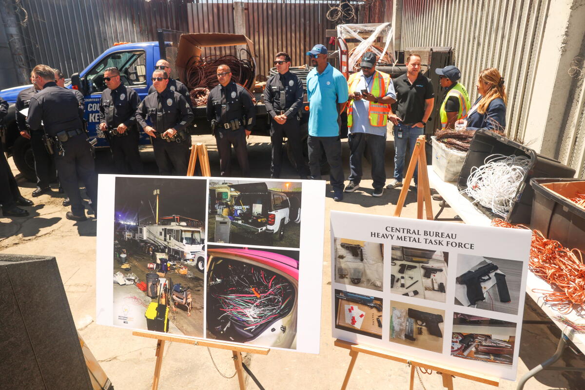 Wire Task More than 80 arrests made in connection to copper wire theft - Los ...