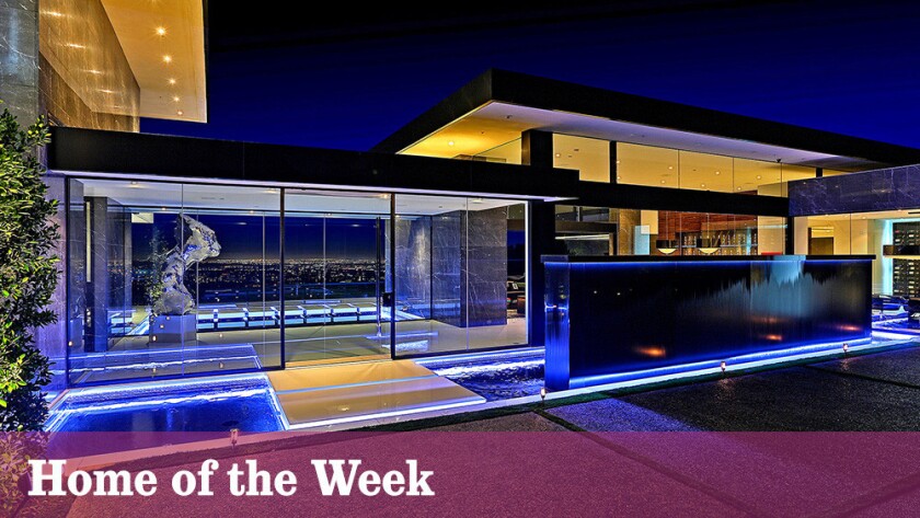 The newly built contemporary at 864 Stradella Road, Los Angeles, is listed at $55 million.