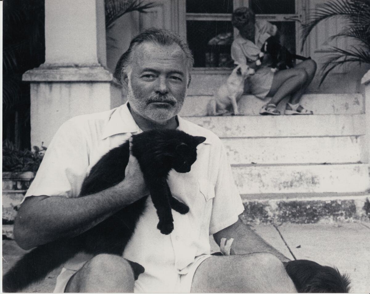 Ernest Hemingway, subject of a new documentary, at his home in Cuba.