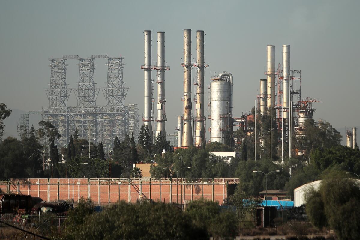 The Tula refinery belonging to Mexican public oil company Pemex in Tula, Mexico.